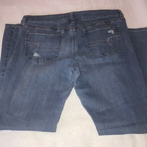 Aeo distressed denim stretch jegging